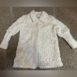 Little Mass faux fur shrug cardigan, girls 5